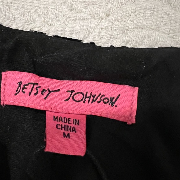 Black Velvet Betsey Johnson Party Dress Vneck Fit And Flare - Picture 8 of 10